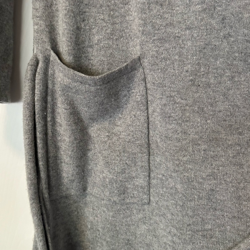 Red Envelope 100% Cashmere Medium Gray Robe - Picture 5 of 8